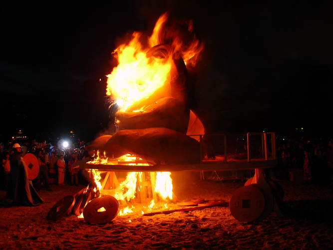 The burning of King Carnival in Rethymno.